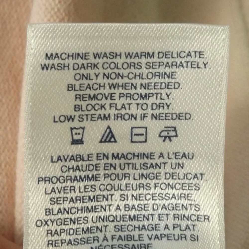 RESERVED! LANDS END Cardigan Sweater, 2X, Pastel Pink, Smooth Knit, - Picture 8 of 9